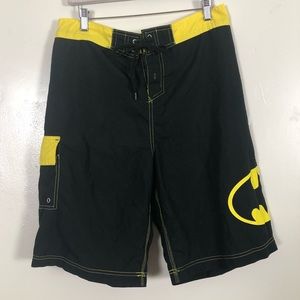 Batman Yellow and Black Swimming Shorts